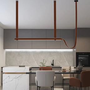 Luxus Leder Pendellampe