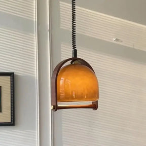 Holz Glas Hängeleuchte