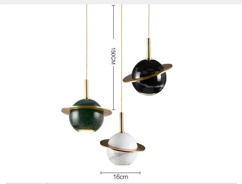 Elegante Marmorbasis Pendelleuchte