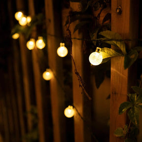 Solar LED Kristallkugel Lichterkette für Weihnachten & Garten