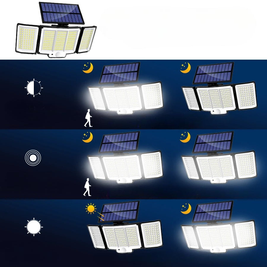 LED-Solar-Wandleuchte mit Bewegungsmelder