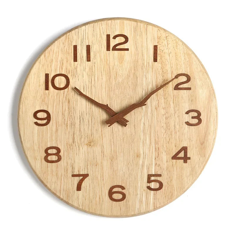 Japanische Wanduhr aus Holz