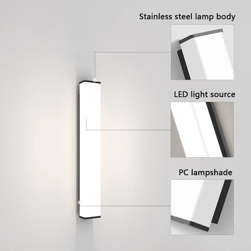 Moderne LED-Außenwandleuchte