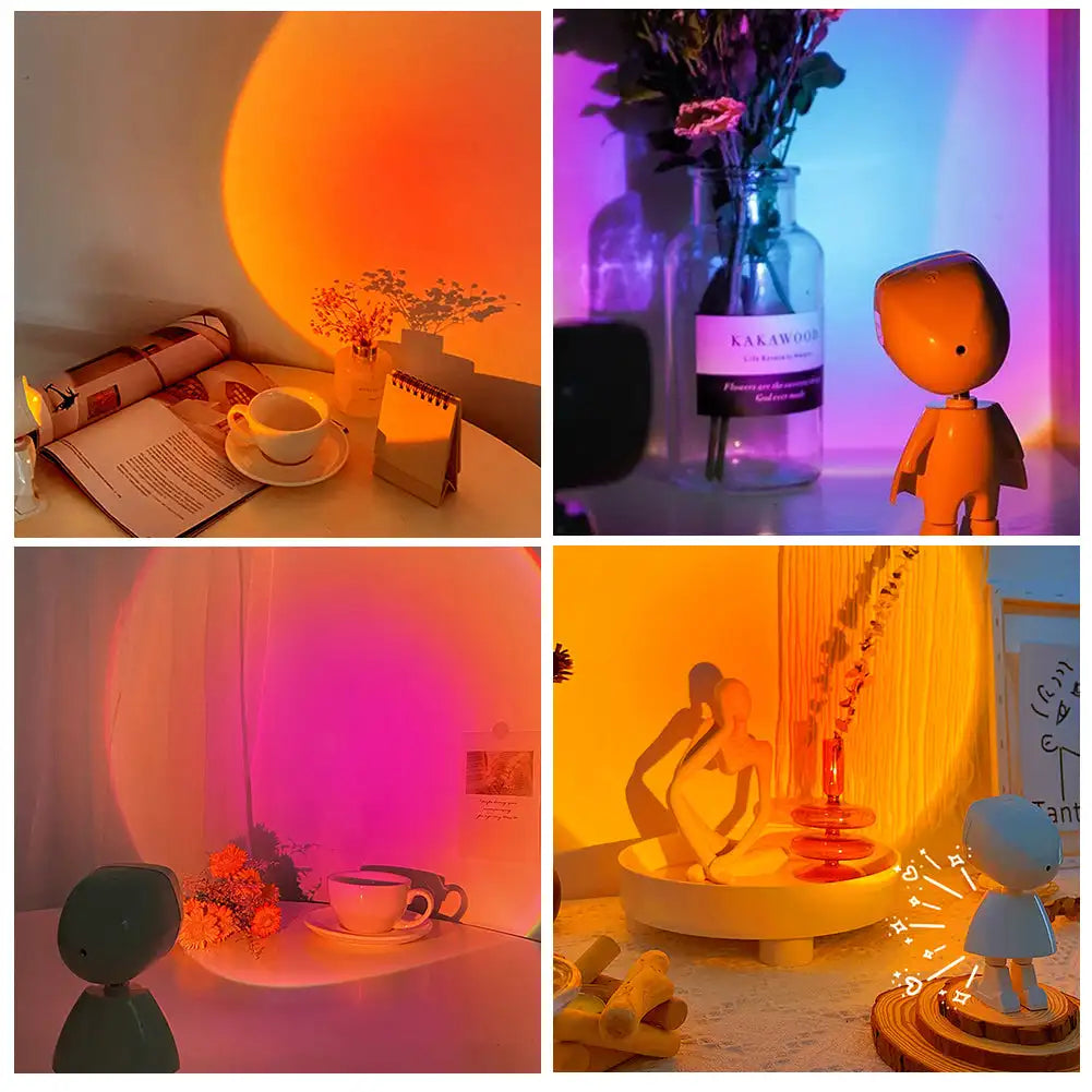 LED-Sunset-Lampe – Traumhafte Projektionen für gemütliche Abende-Aster Selection