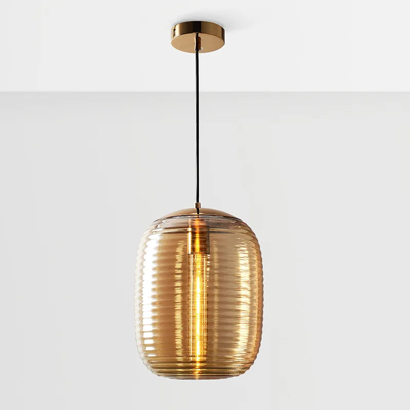 Postmoderne Glas Pendellampe