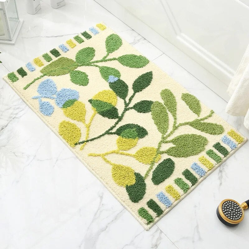 Tapis de salle de bain Feuille et plantes de luxe 