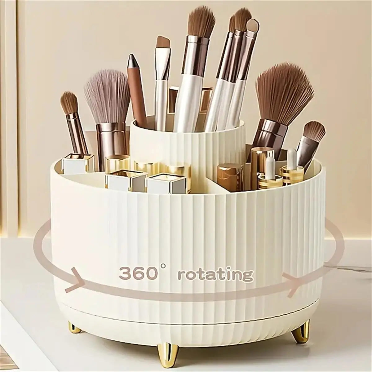 360° drehbarer Make-up- und Kosmetikorganizer