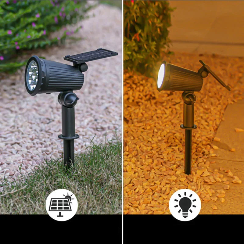 Solar-Gartenstrahler mit einstellbarer Helligkeit