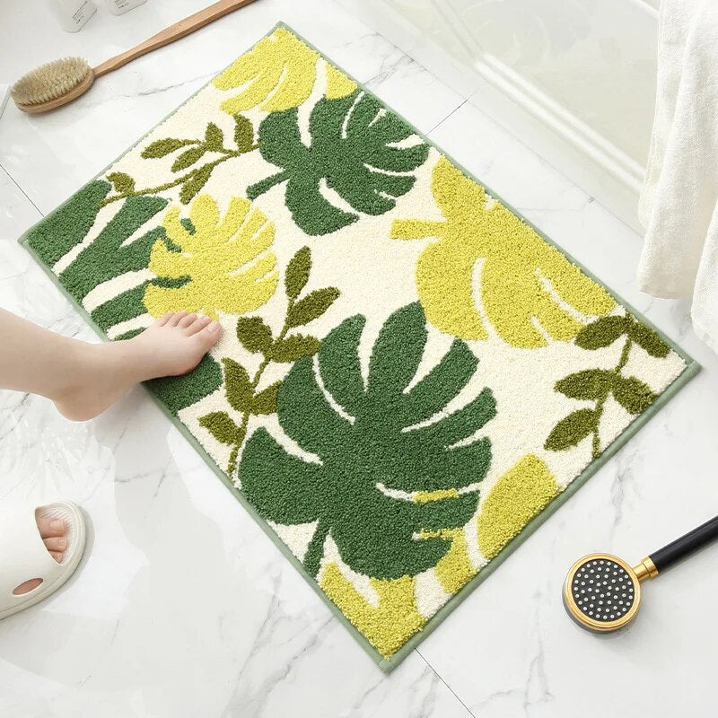 Tapis de salle de bain Feuille et plantes de luxe 