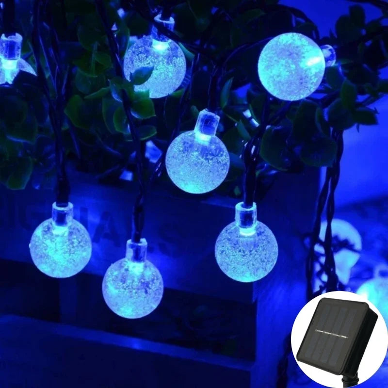 Solar Kristallkugel Lichterkette für Weihnachten & Gartenparty