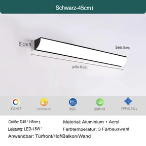 Modern LED outdoor wall light