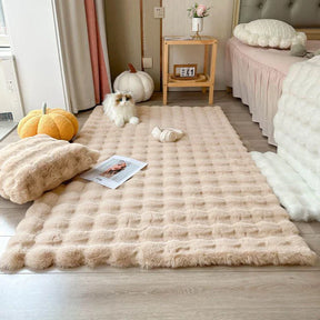 Tapis luxueux en fausse fourrure