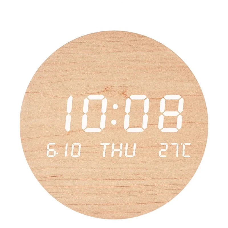 Digitale LED-Wanduhr mit Temperaturanzeige