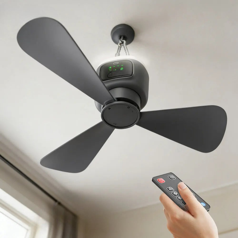 Wiederaufladbarer Camping-Deckenventilator