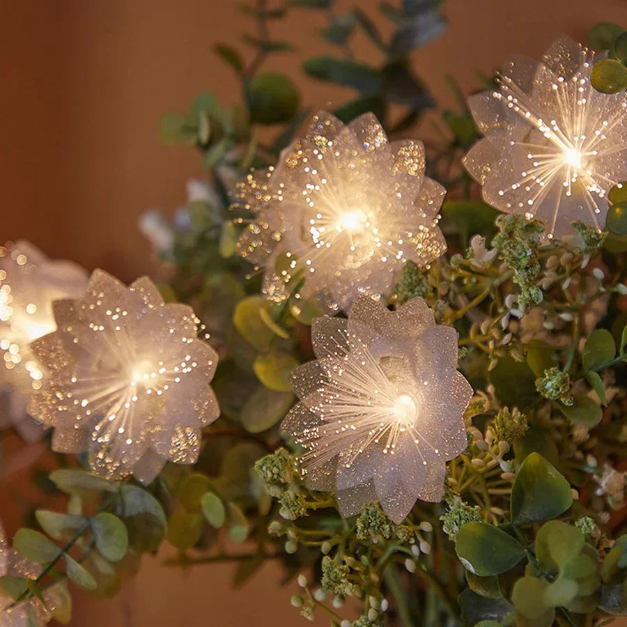 LED Fiber Optic Girlande für Weihnachten & Neujahr