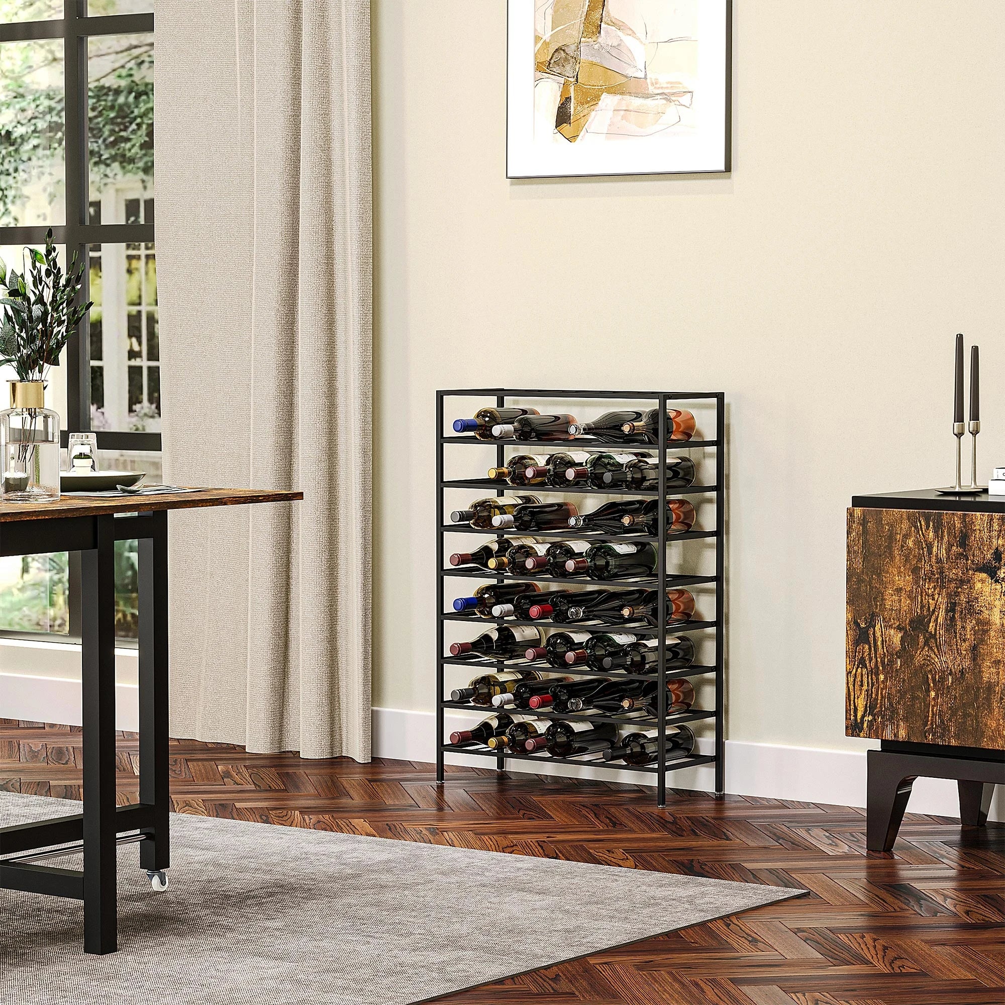 Weinregal aus Metall für 54 Flaschen