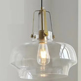 Silber Glas Pendelleuchte