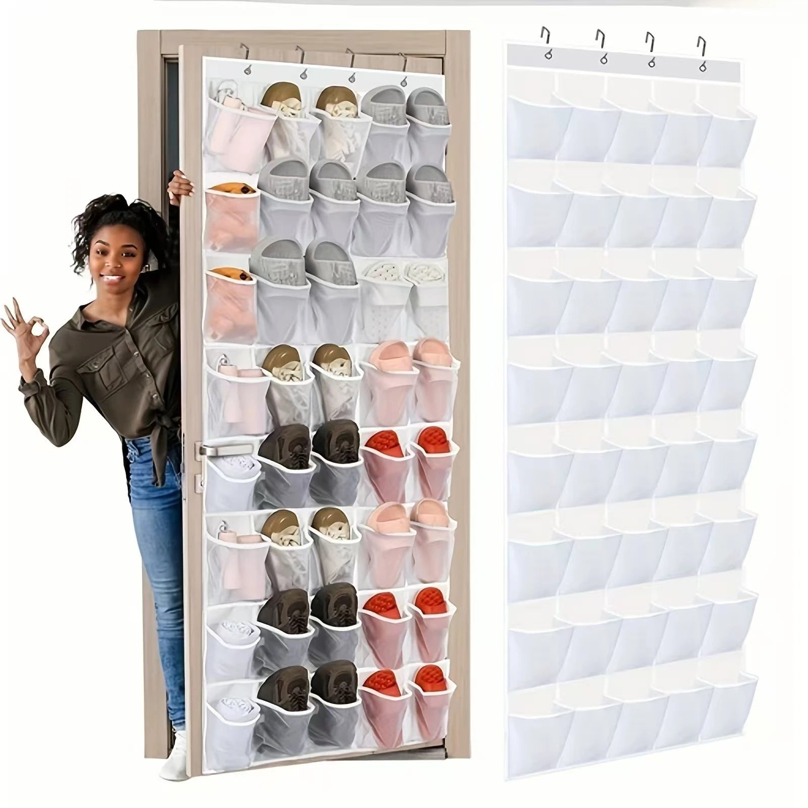 Schuh-Organizer mit Netztasche zum Einhängen an der Tür