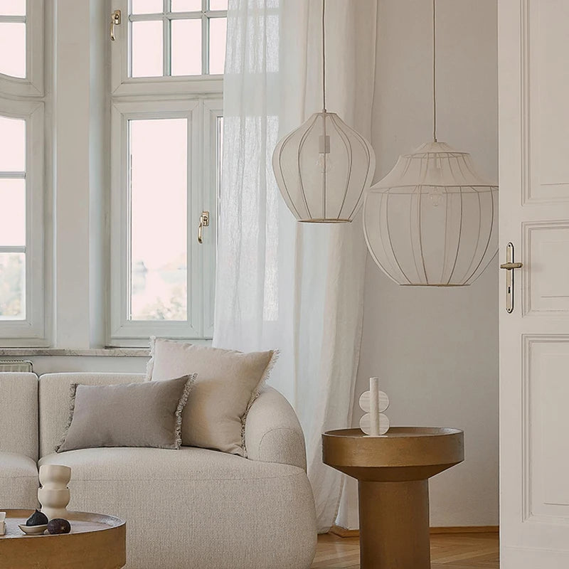 Aster Maison | Nordische Stoff-Pendelleuchte Minimalistisch