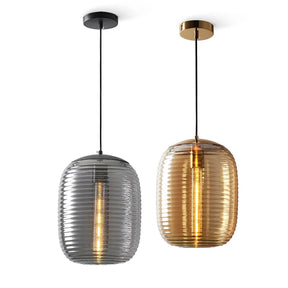 Postmoderne Glas Pendellampe