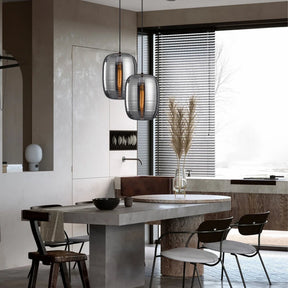 Postmoderne Glas Pendellampe