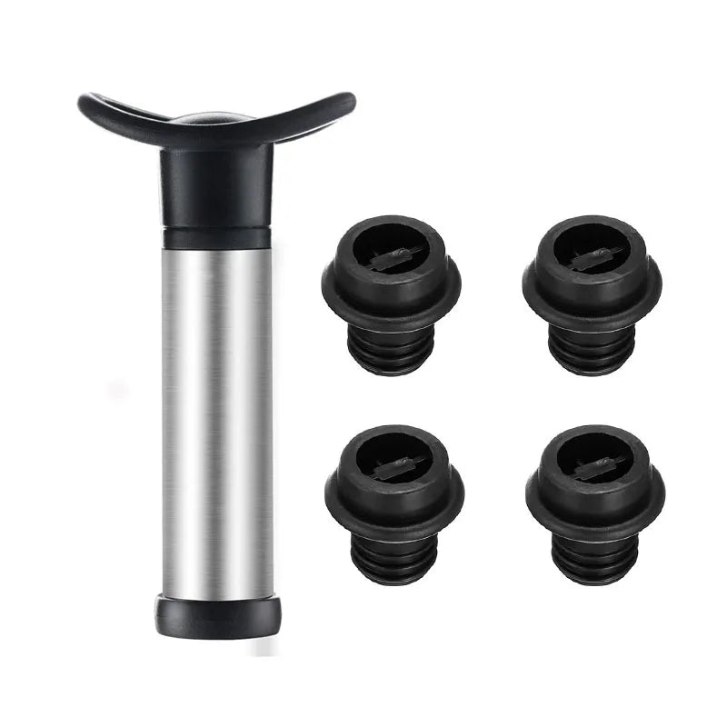 Vakuum-Weinflaschenverschluss-Set mit Handpumpe