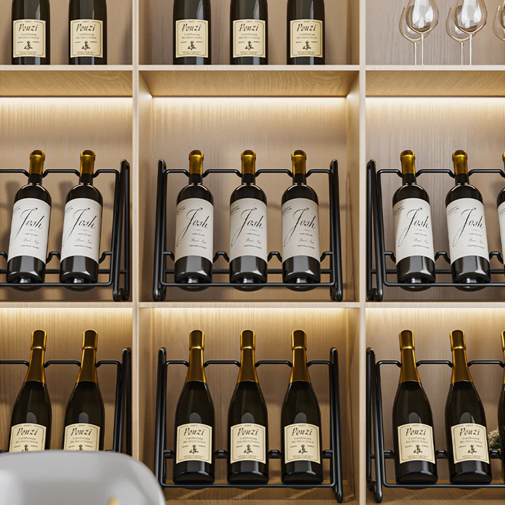Freistehendes Weinregal aus Eisen für die Arbeitsplatte