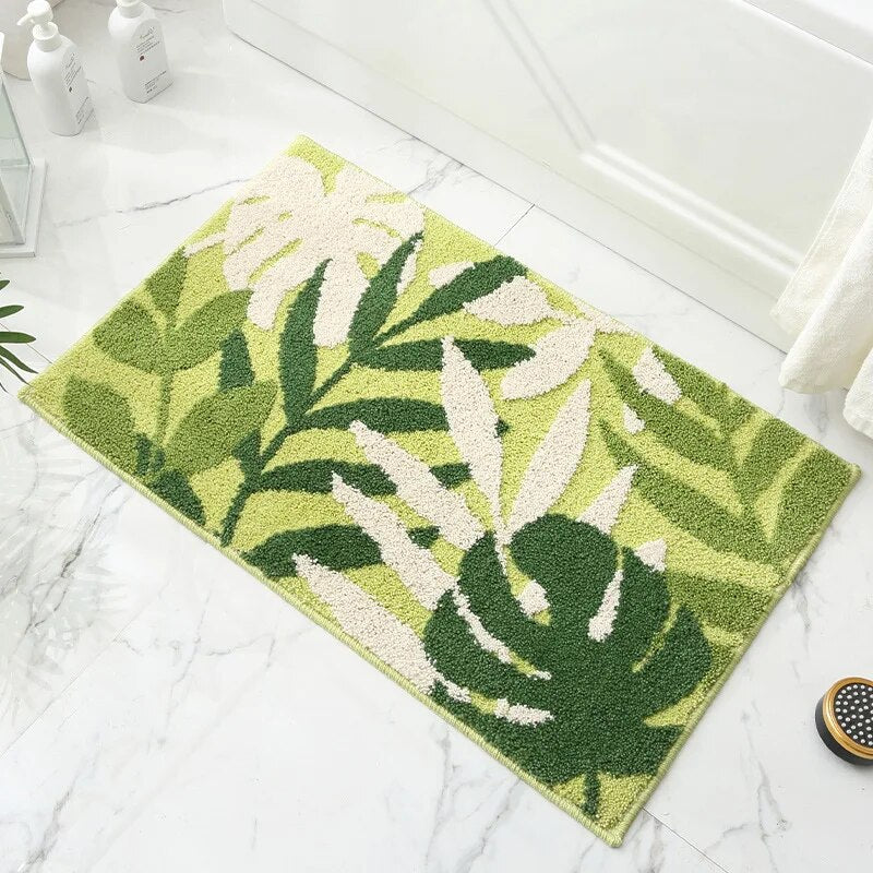 Tapis de salle de bain Feuille et plantes de luxe 