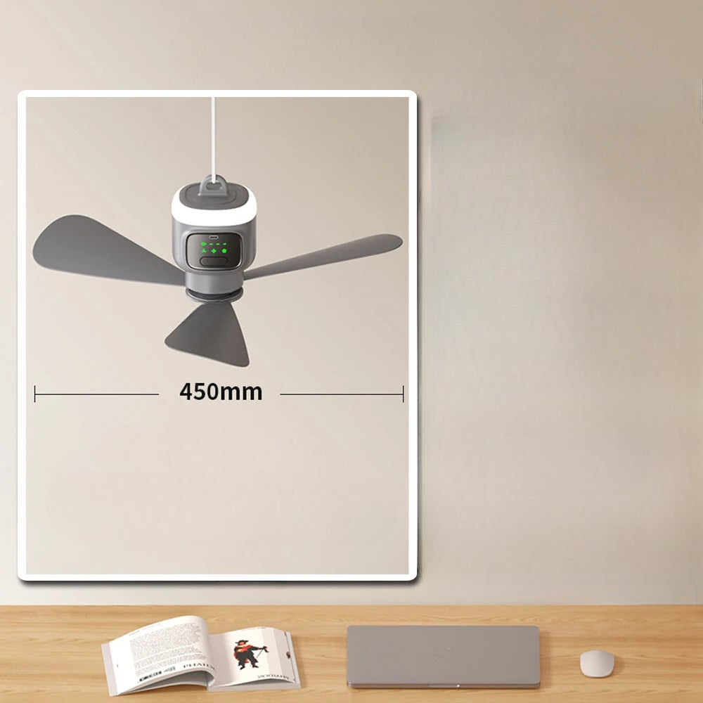 Wiederaufladbarer Camping-Deckenventilator