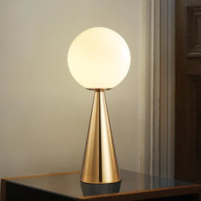 Lampe de table créative en or et verre