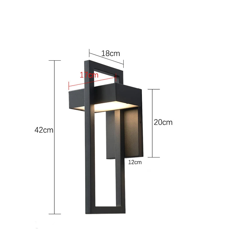 Vintage LED-Wandlaterne für den Außenbereich