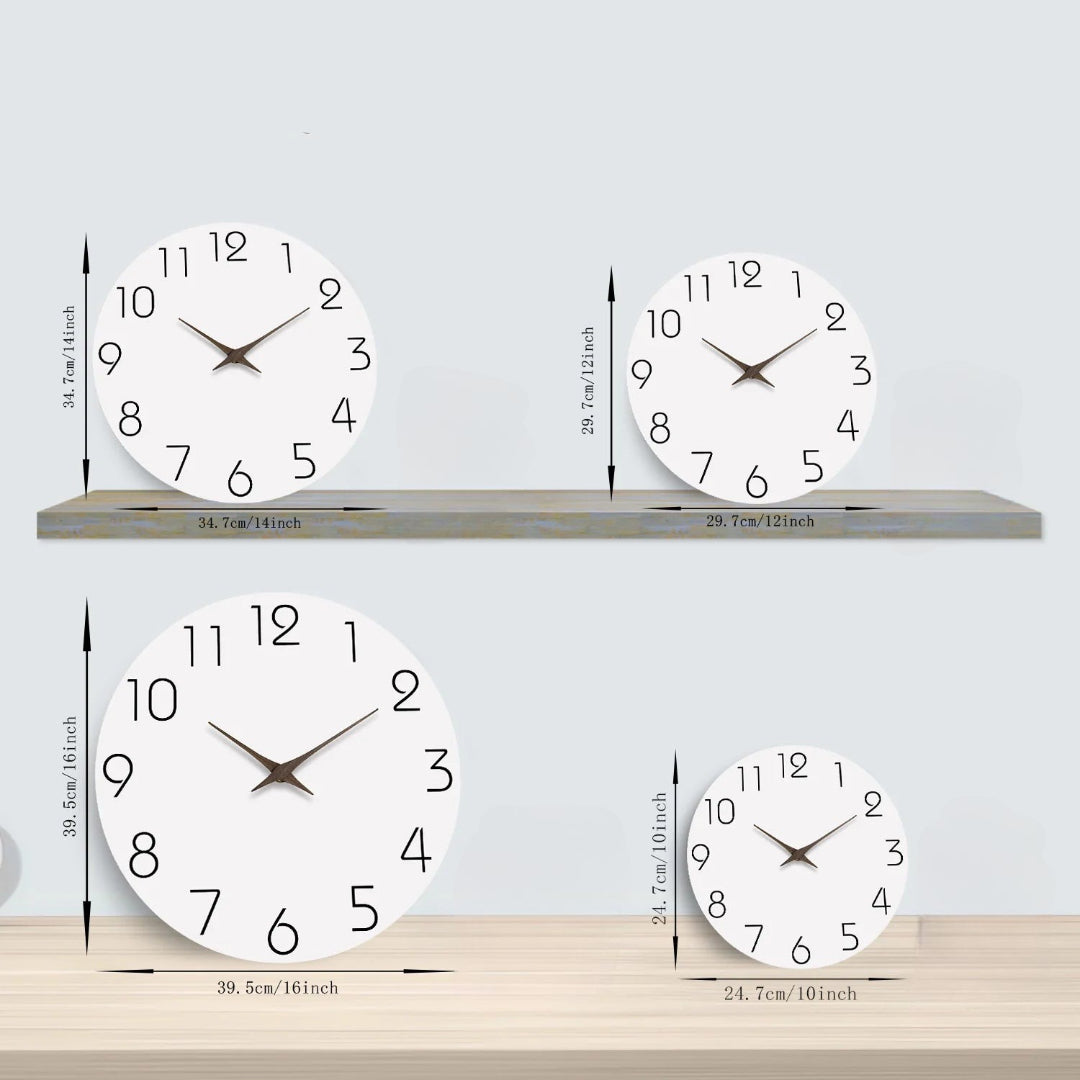Minimalistische Wanduhr aus Holz