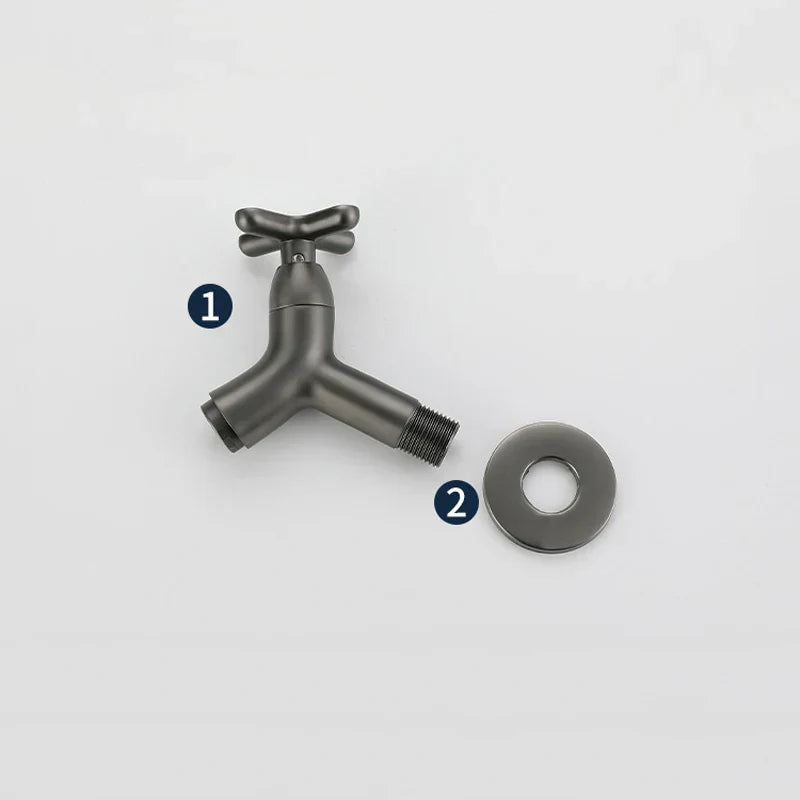 Wandmontierter Kaltwasserhahn aus Messing-Aster Selection