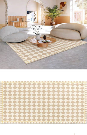 Tapis cachemire damier 