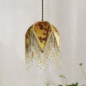 Vintage Stoff Pendelleuchte