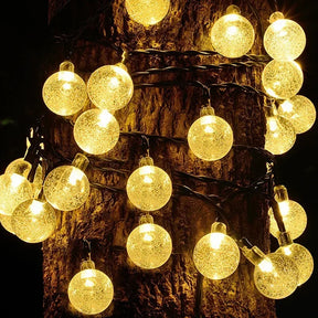 Solar Kristallkugel Lichterkette für Weihnachten & Gartenparty