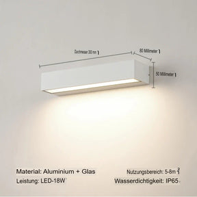 Schlanke LED Fassadenleuchte