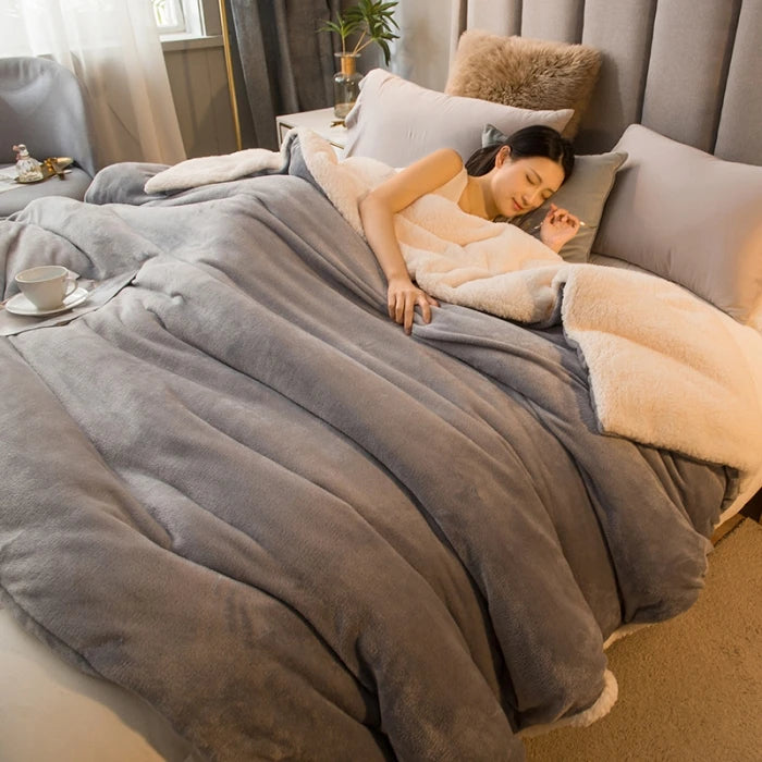 Doppelseitiger Thermofleece-Deckenbezug