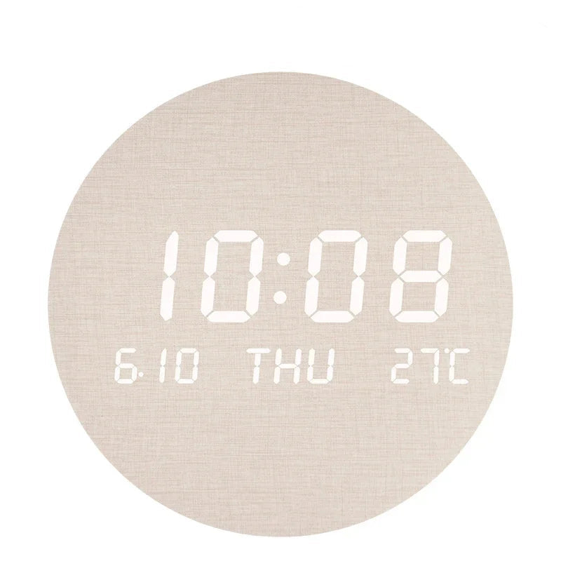 Digitale LED-Wanduhr mit Temperaturanzeige