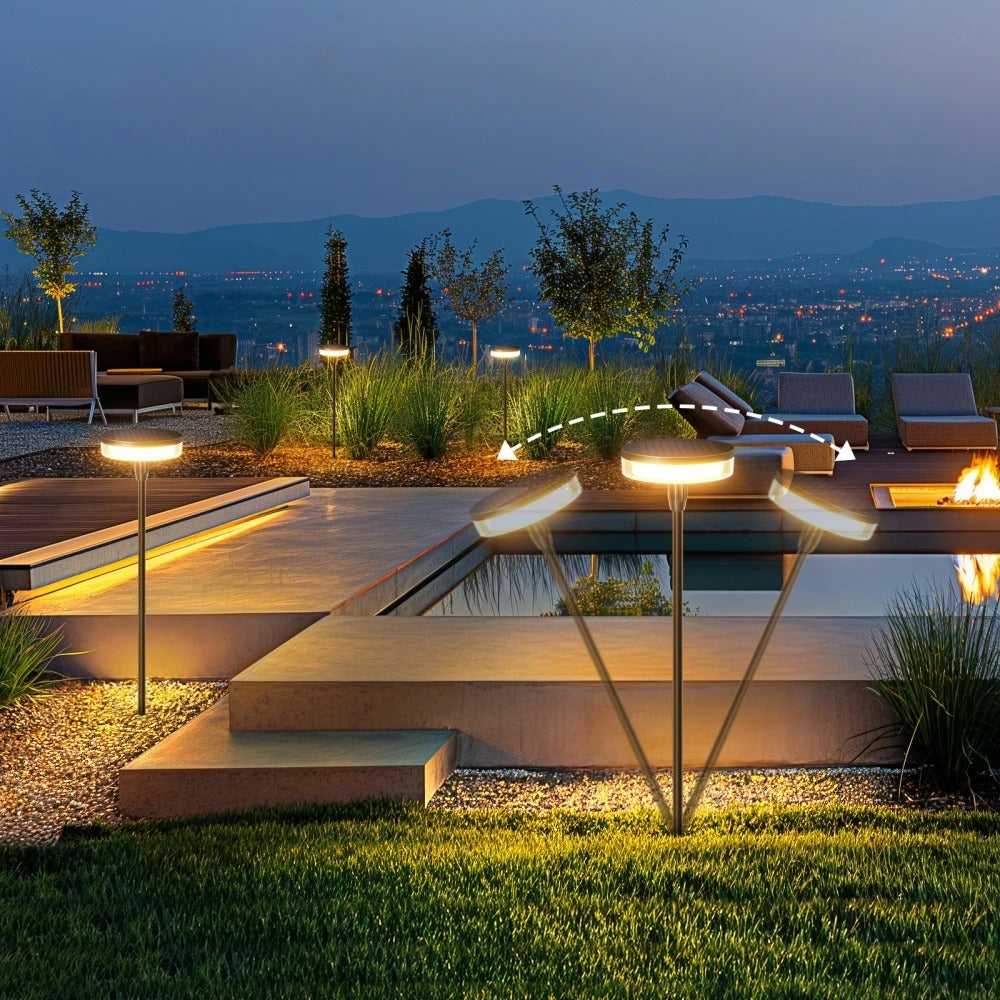 Solarbetriebene schwingende Gartenleuchte