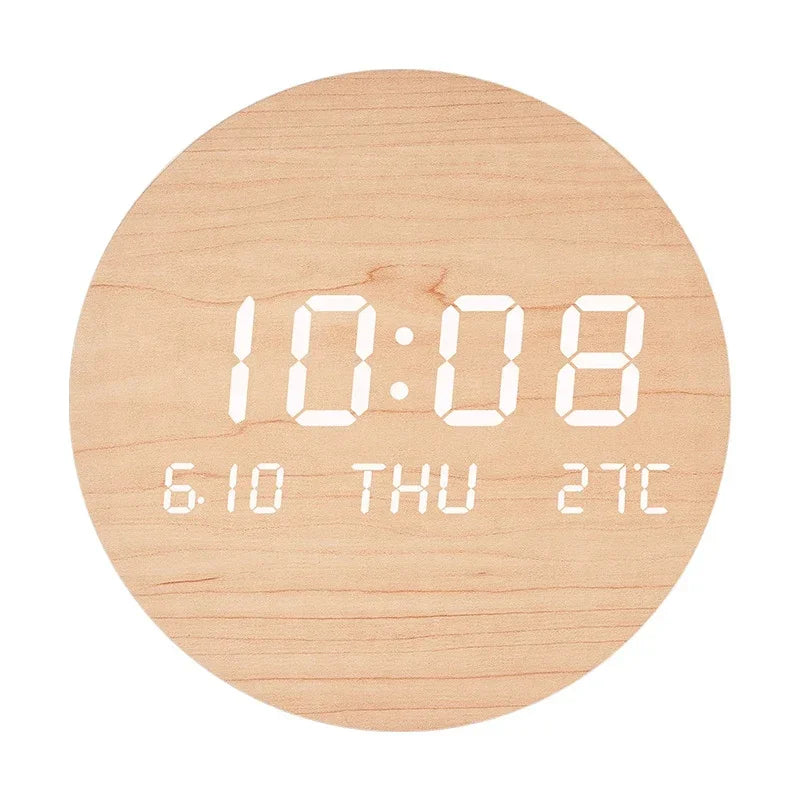 Digitale LED-Wanduhr mit Temperaturanzeige