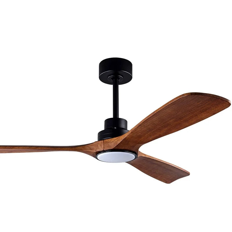 LED-Deckenventilator aus Holz