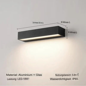 Schlanke LED Fassadenleuchte