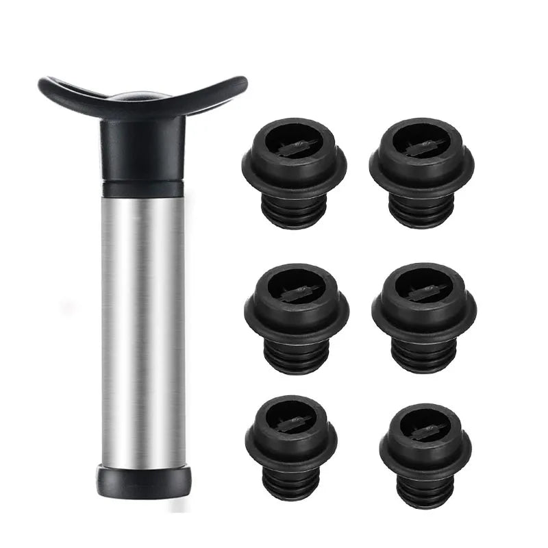 Vakuum-Weinflaschenverschluss-Set mit Handpumpe