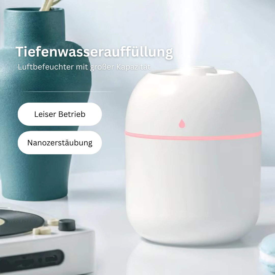 Portable mini humidifier with USB &amp; fragrance function – For on the go &amp; at home