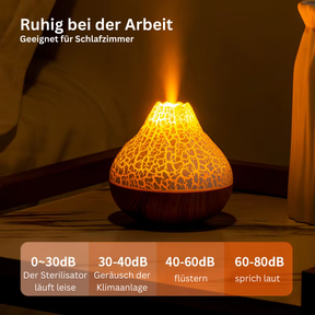 Portable Volcano Mist Diffuser – LED light, fragrance mist &amp; USB operation in one