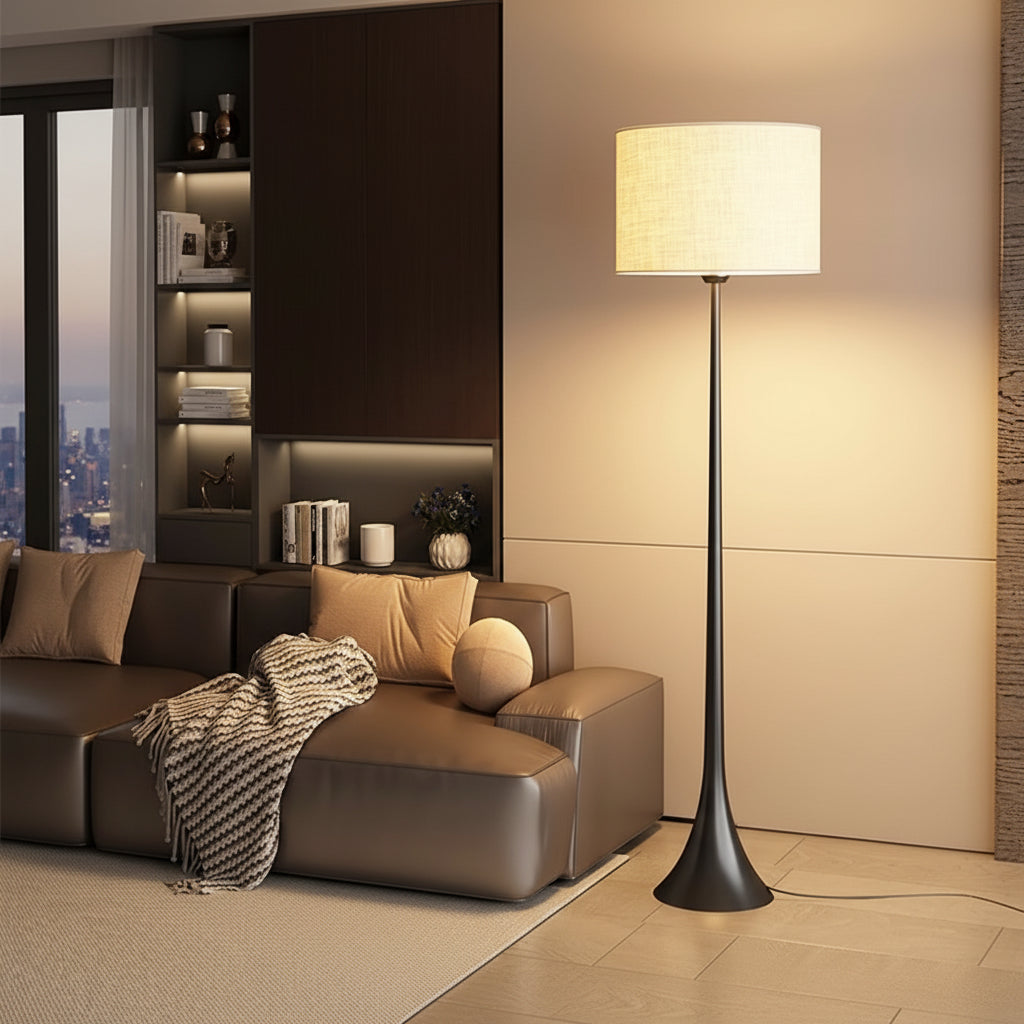 Moderne Seiden Stehlampe Design