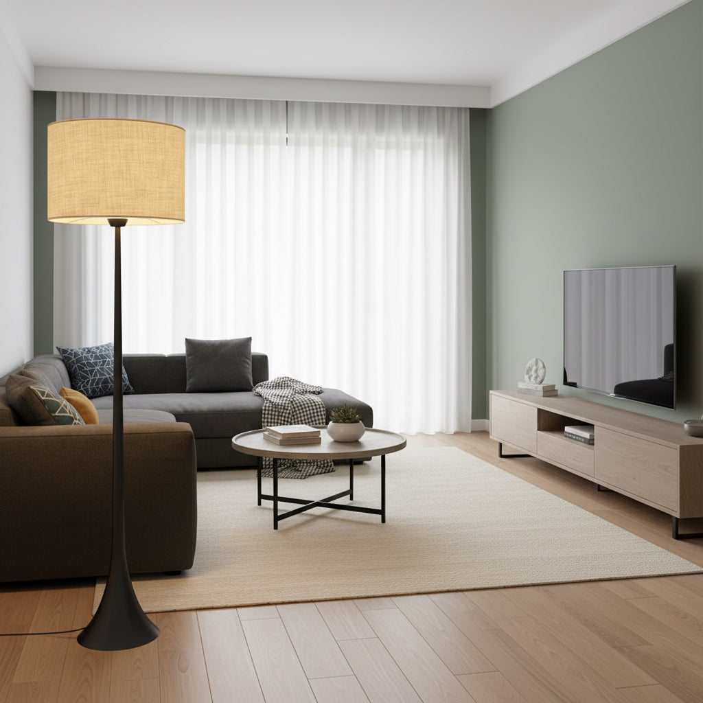 Moderne Seiden Stehlampe Design