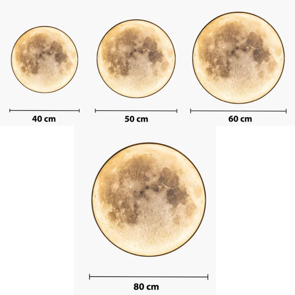 Moderne Mond-Wandleuchte