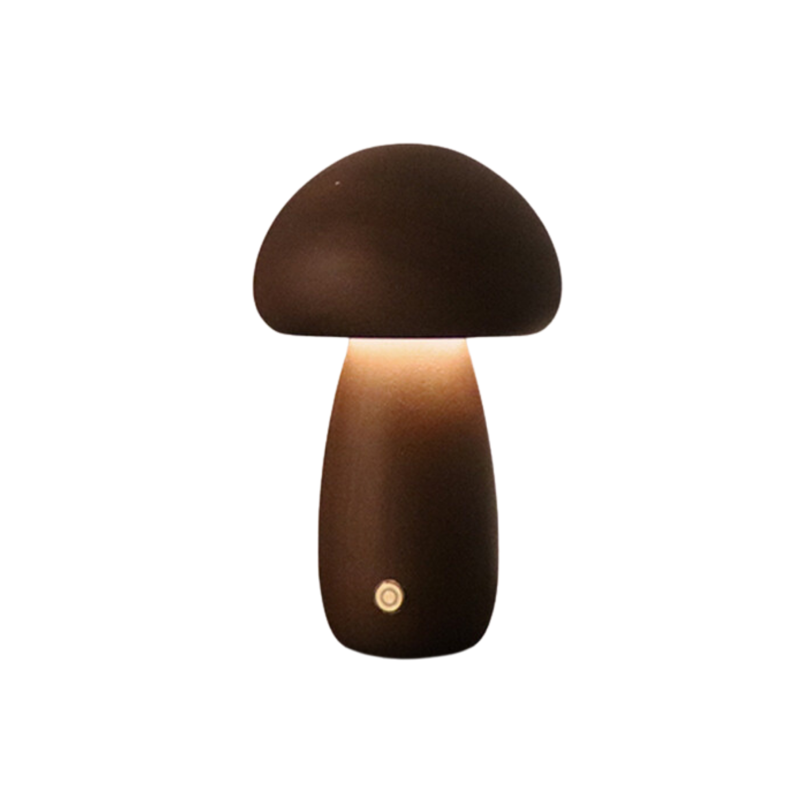 Lampe de table champignon vintage en bois